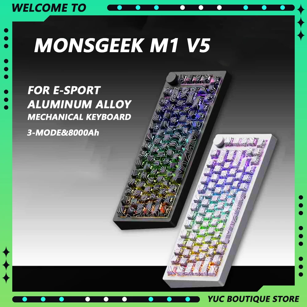 MONSGEEK M1 V5 игровая механическая клавиатура для киберспорта RGB 8000 мАч с горячей заменой, алюминиевая беспроводная связь Bluetooth, 3 режима, пользовательские аксессуары для ПК
MONSGEEK M1 V5 игровая механическая клавиатура для киберспорта RGB 8000 мАч с горячей заменой, алюминиевая беспроводная связь Bluetooth, 3 режима, пользовательские аксессуары для ПК