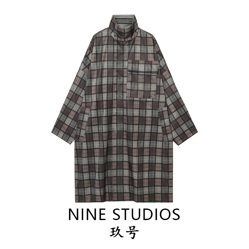 High Collar Loose Plaid Faionable Women's Coat NINE ZAR 922830 Long Sve Mid-Length Commute Sle Polyester Fiber
High Collar Loose Plaid Faionable Women's Coat NINE ZAR 922830 Long Sve Mid-Length Commute Sle Polyester Fiber