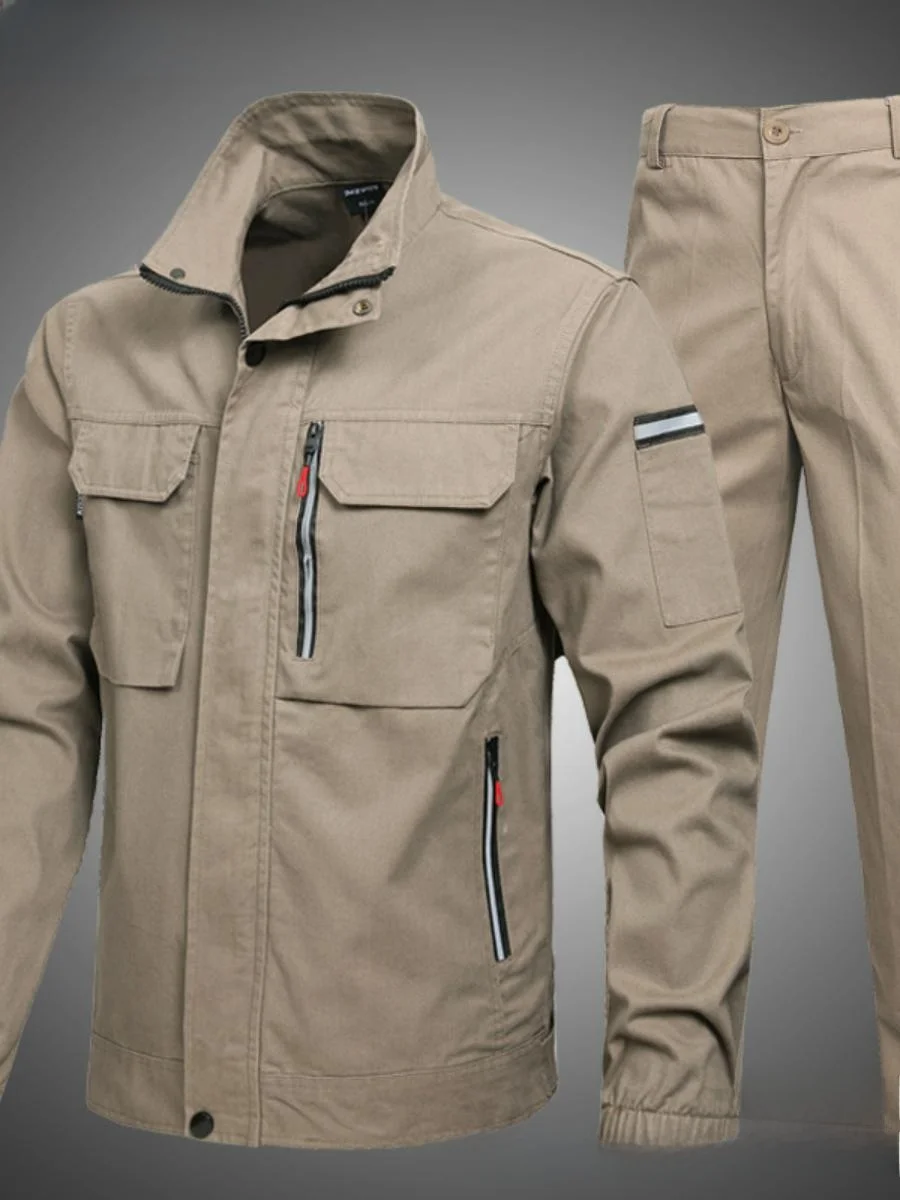 Men's Thi Cotton Work orm Set Reflective Stripes Wear Resistant Anti-Heat Labor Protection Suit Auttive Repair Welding
Men's Thi Cotton Work orm Set Reflective Stripes Wear Resistant Anti-Heat Labor Protection Suit Auttive Repair Welding