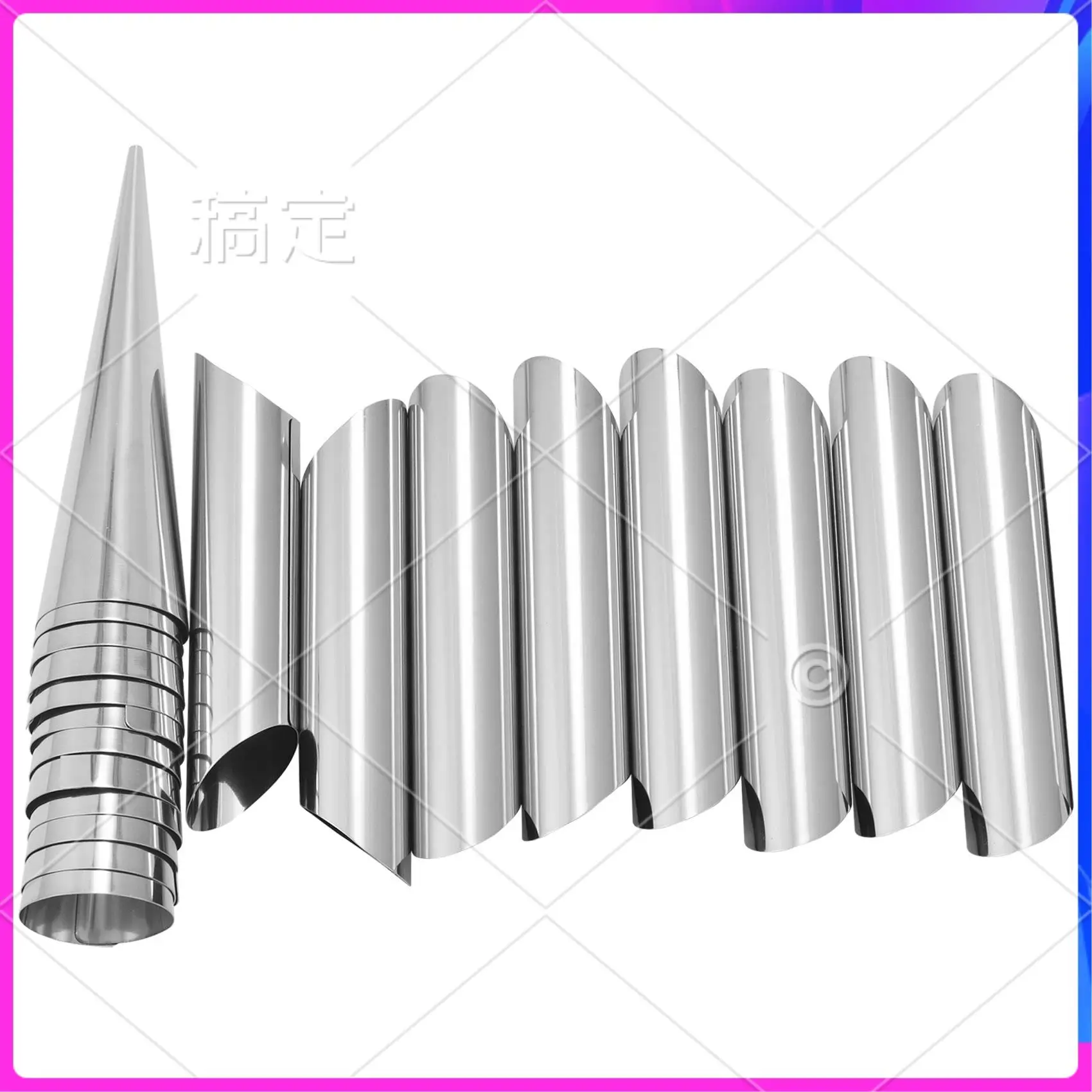 NEW-20 Pcs Cream Horn Molds Stainless Steel Cone Tubular Shaped Mold For Cannoli Tubes Croissant (Cream Cone)
NEW-20 Pcs Cream Horn Molds Stainless Steel Cone Tubular Shaped Mold For Cannoli Tubes Croissant (Cream Cone)