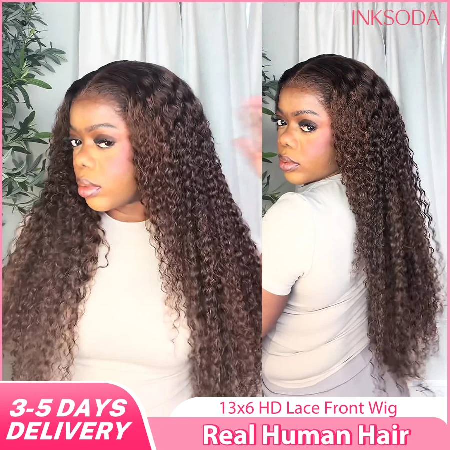 16-36 Inch 220% Density Chocolate Brown Curly Deep Wave Frontal Wig With HD Transparent 13x6 13x4 Lace Front For Natural Look Human Hair Wigs For Women #4 Colored Human Hair Wigs Deep Wave Hair Chocolate Brown Wig Human Hair16-36 Inch 220% Density Chocola
16-36 Inch 220% Density Chocolate Brown Curly Deep Wave Frontal Wig With HD Transparent 13x6 13x4 Lace Front For Natural Look Human Hair Wigs For Women #4 Colored Human Hair Wigs Deep Wave Hair Chocolate Brown Wig Human Hair16-36 Inch 220% Density Chocola