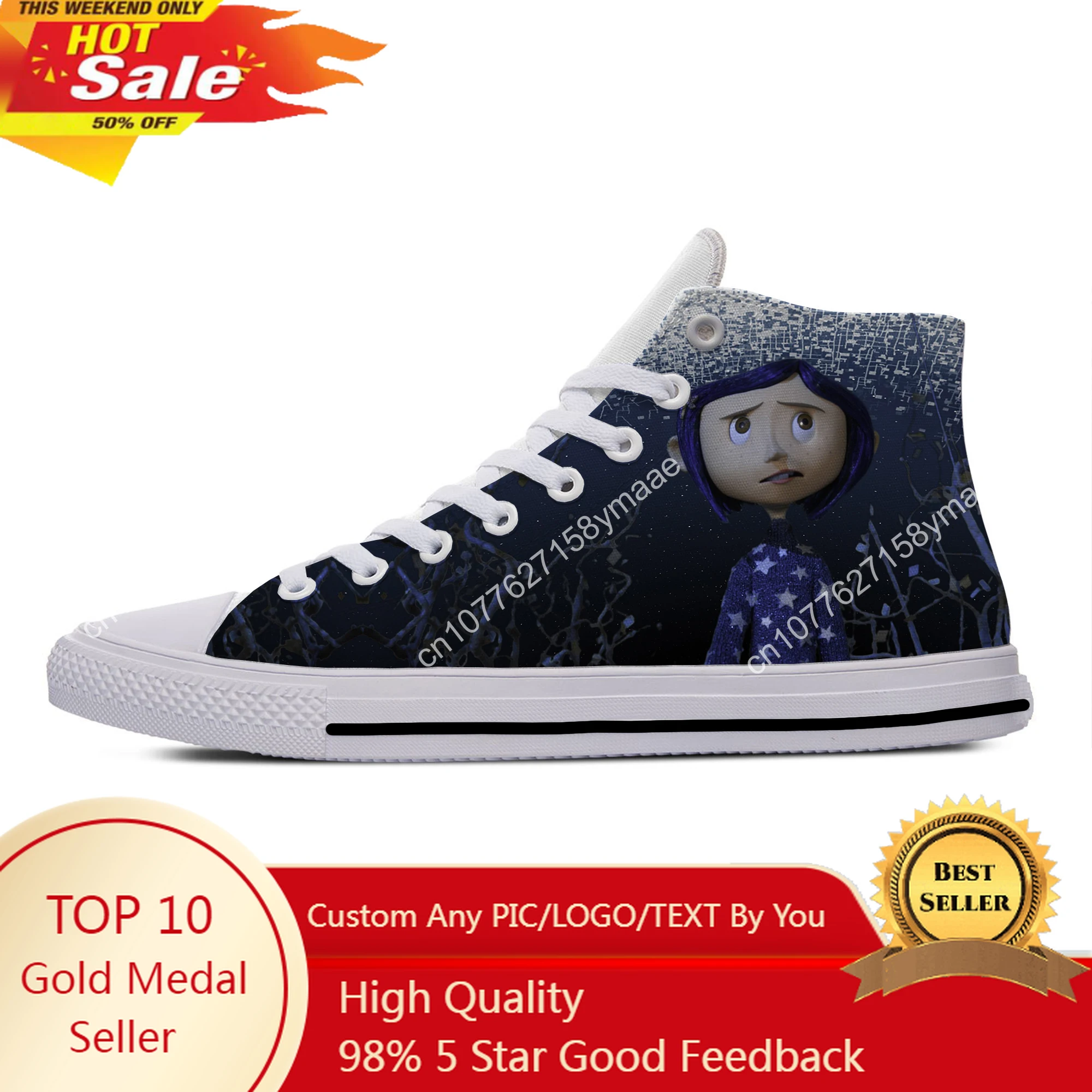 Hot Coraline Anime Cartoon Manga Movie Horror Casual Shoes High Top Breathable Men Women Sneakers Lightweight Latest Board Shoes
Hot Coraline Anime Cartoon Manga Movie Horror Casual Shoes High Top Breathable Men Women Sneakers Lightweight Latest Board Shoes
