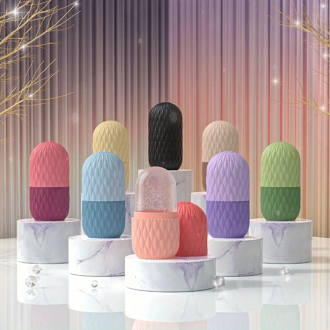 Ice Face Roller, Reusable Silicone Mold Face Massage Eye Facial Beauty Skin Care Tools Apply Ice for Shrink Pores
Ice Face Roller, Reusable Silicone Mold Face Massage Eye Facial Beauty Skin Care Tools Apply Ice for Shrink Pores