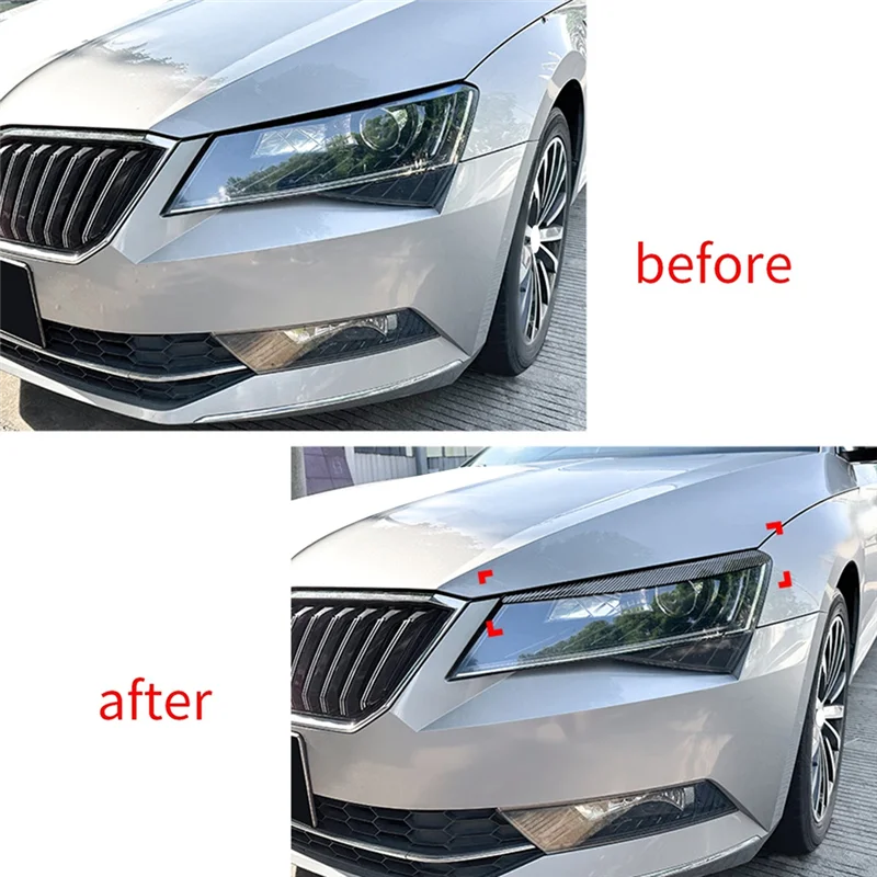 Car Carbon Fiber Pattern Headlights Eyebrow Headlight Trim Lid Replacement Accessories For Skoda Superb B8 2016-2018 Car Styling
Car Carbon Fiber Pattern Headlights Eyebrow Headlight Trim Lid Replacement Accessories For Skoda Superb B8 2016-2018 Car Styling