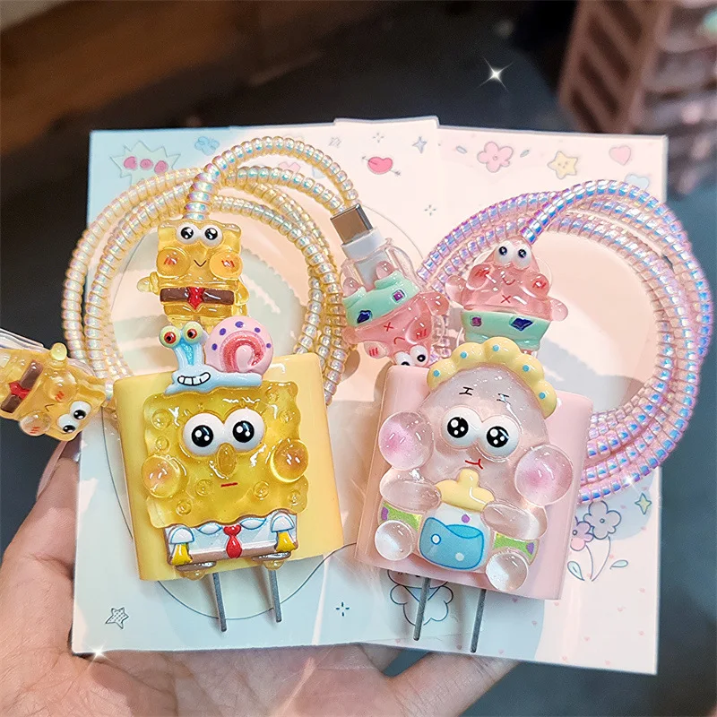 Cute SpongeBob Charging Data Cable Protector Case for iPhone 16 15 14 18W 20W Charger Protective Cover Winder Accessories Sleeve
Cute SpongeBob Charging Data Cable Protector Case for iPhone 16 15 14 18W 20W Charger Protective Cover Winder Accessories Sleeve