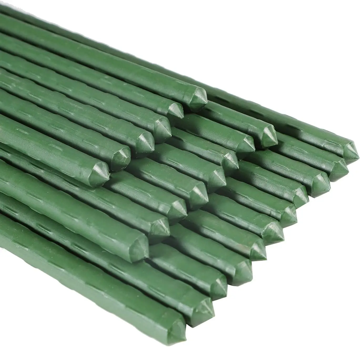 57" Plant Stakes for Climbing Plants, Plastic Coated Steel Garden Stakes, Pack of 25
57" Plant Stakes for Climbing Plants, Plastic Coated Steel Garden Stakes, Pack of 25