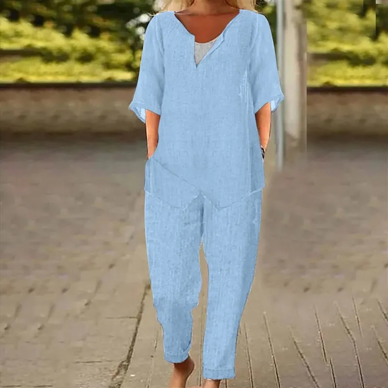 Летний модный повседневный женский комплект из смеси хлопка для поездок на работу и ветер Ci Walk Country Sle Five Sve Boat Ne Dr
Летний модный повседневный женский комплект из смеси хлопка для поездок на работу и ветер Ci Walk Country Sle Five Sve Boat Ne Dr