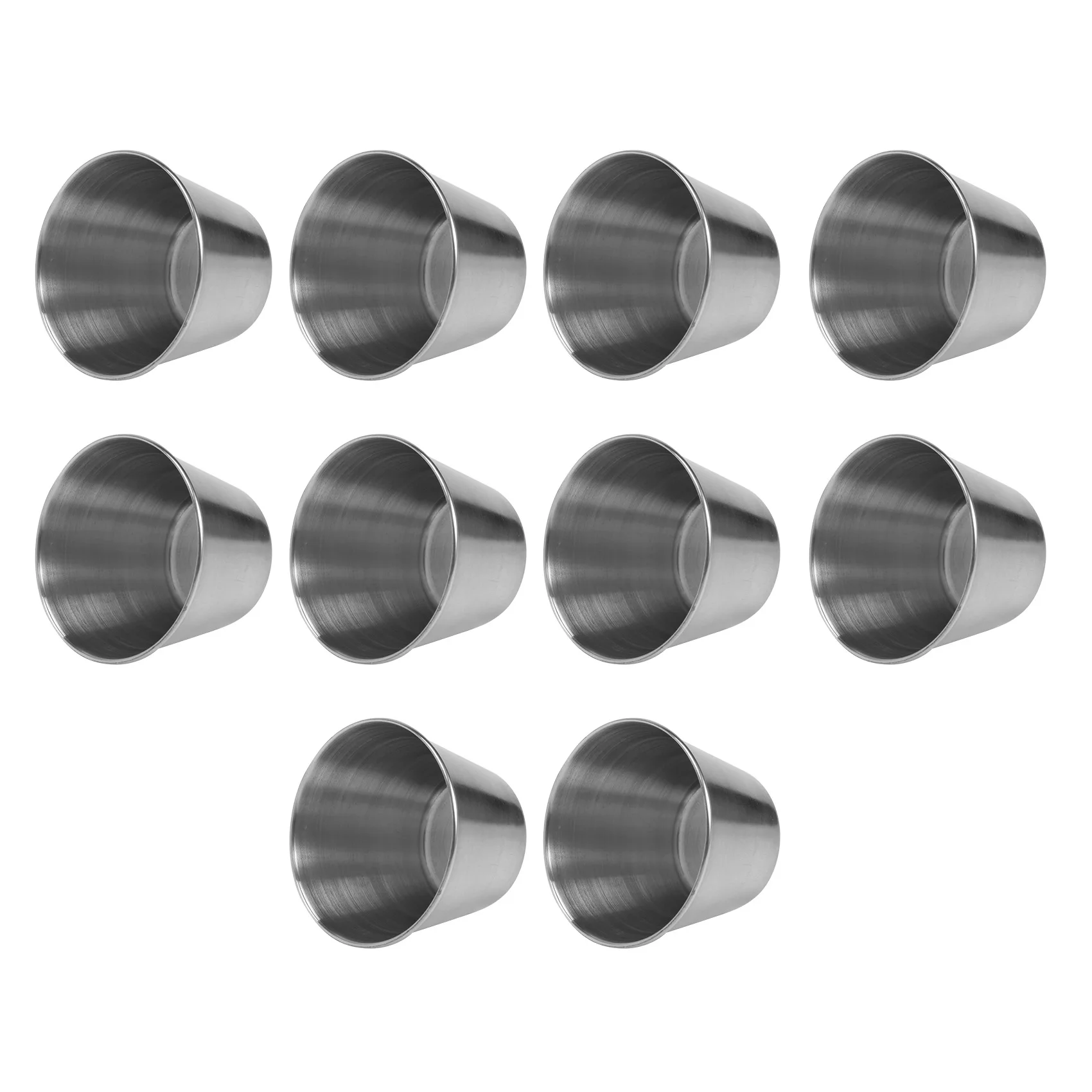 L56A-1 Pack Of 10 - Premium Brushed Stainless Steel Condiment Sauce Cups Spices Pots Liquid Dips Bowls - 2.5Oz 70Ml
L56A-1 Pack Of 10 - Premium Brushed Stainless Steel Condiment Sauce Cups Spices Pots Liquid Dips Bowls - 2.5Oz 70Ml