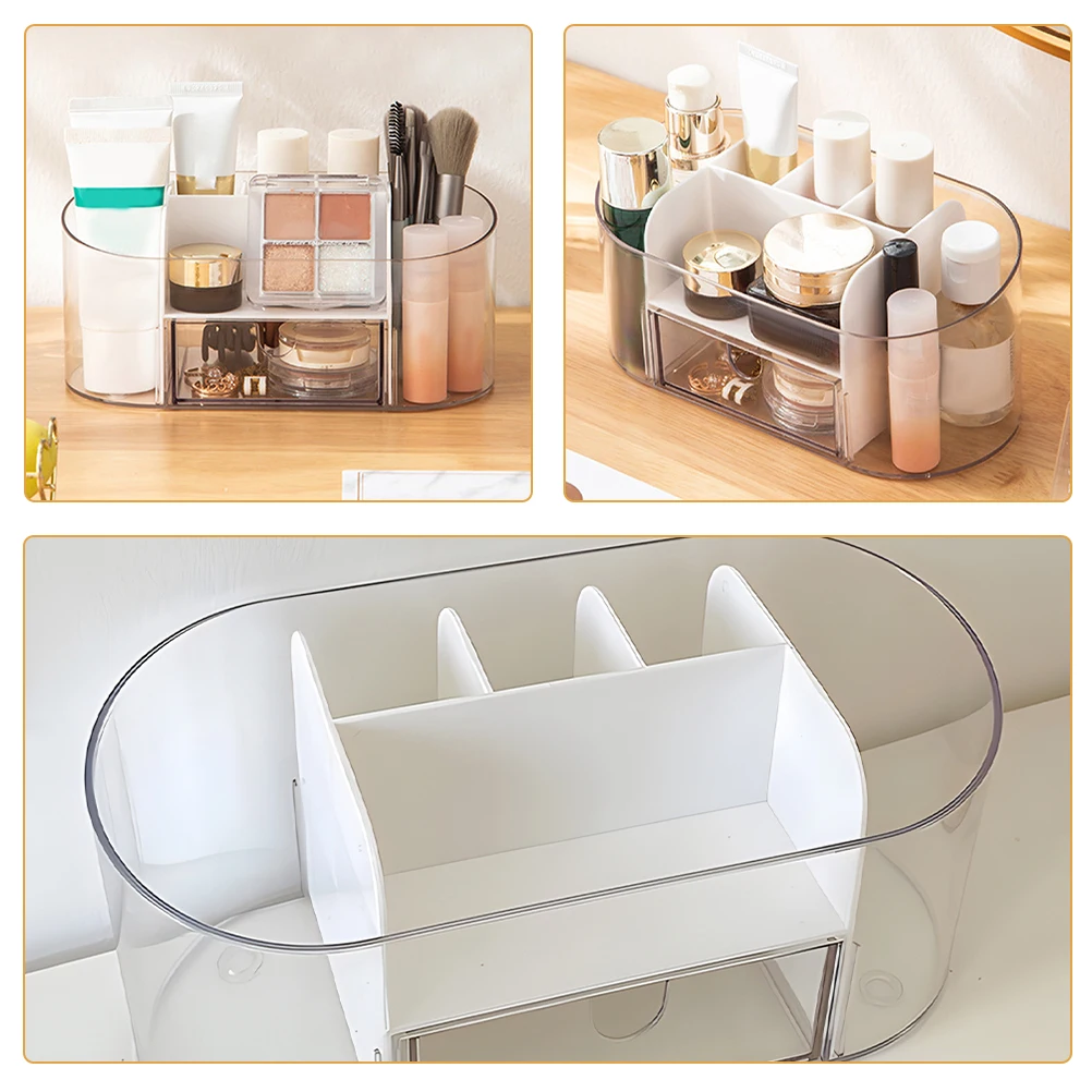 Makeup Storage Box Transparent White Large Capacity Layered Desk ganizer For Brushes Pens Perfume Office Supplies
Makeup Storage Box Transparent White Large Capacity Layered Desk ganizer For Brushes Pens Perfume Office Supplies