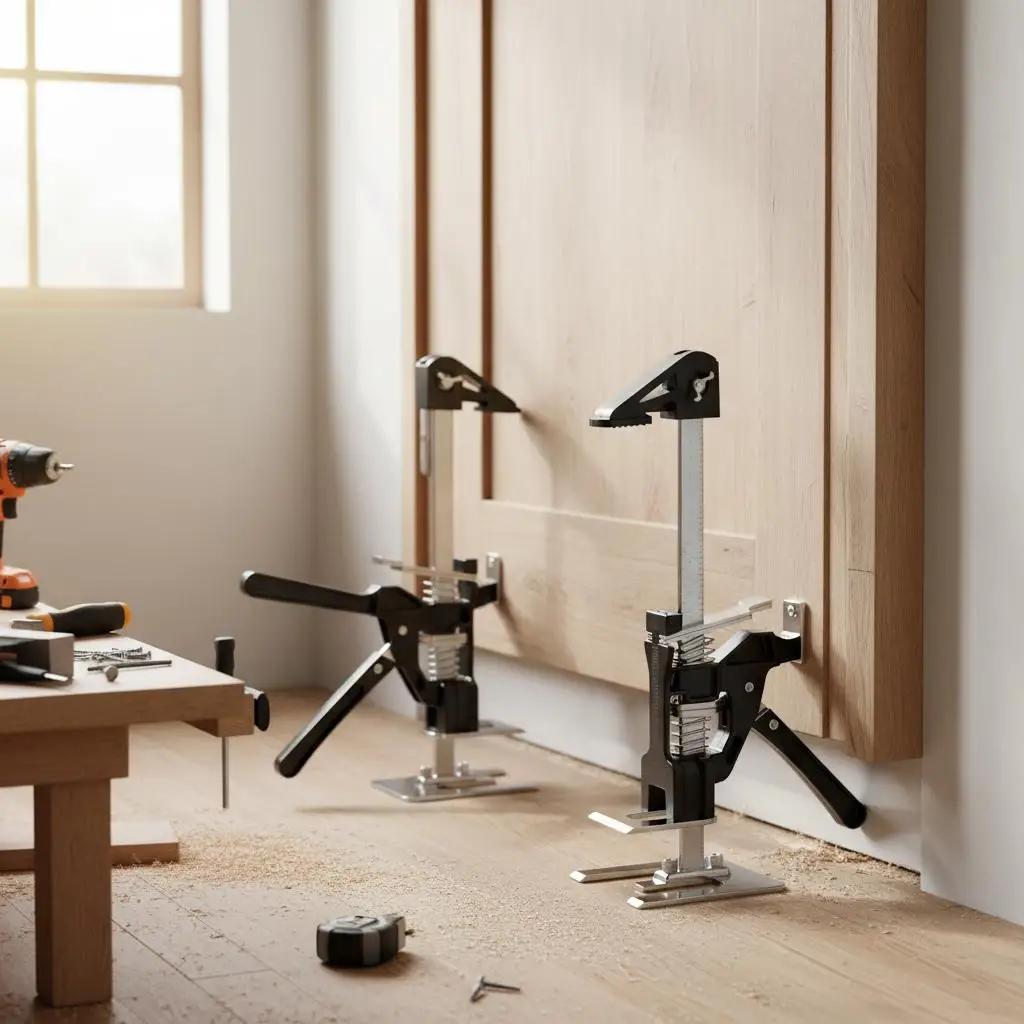 Manual Positioning Lifter 2 PCS 330 lbs Capacity For Door Window Cabinet, Magnetic Level Included Height Adjustable Carbon St
Manual Positioning Lifter 2 PCS 330 lbs Capacity For Door Window Cabinet, Magnetic Level Included Height Adjustable Carbon St