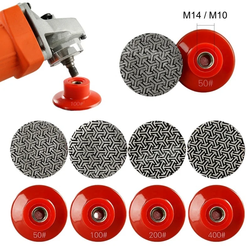 M14 M10 Thread 2'' 50mm Diamond Hand Polishing Pads Electroplated Sanding Pads Grinding Disc For Glass Granite Marble Concrete
M14 M10 Thread 2'' 50mm Diamond Hand Polishing Pads Electroplated Sanding Pads Grinding Disc For Glass Granite Marble Concrete