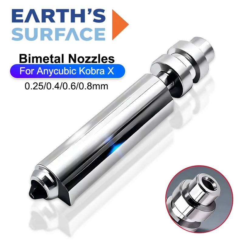 3D Printer Parts for Anycubic Kobra X Bimetal Nickel Plated Replacement Nozzle for Kobra X 0.4 0.6 0.25 0.8mm One-piece Hotend
3D Printer Parts for Anycubic Kobra X Bimetal Nickel Plated Replacement Nozzle for Kobra X 0.4 0.6 0.25 0.8mm One-piece Hotend