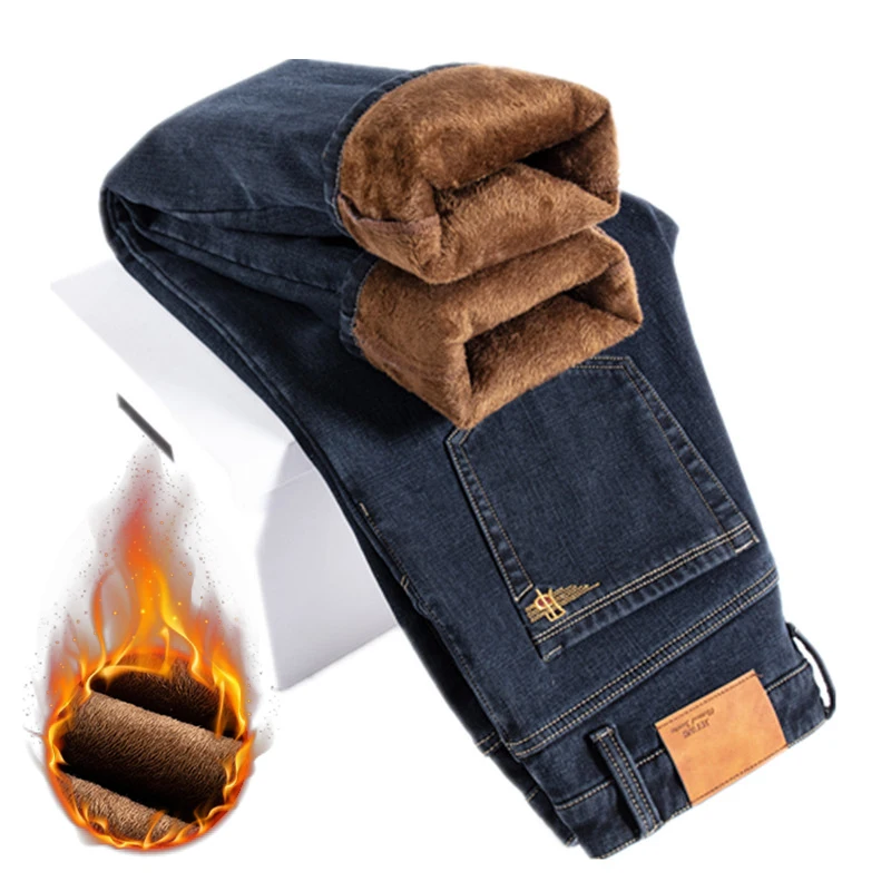 40 42 44 46 Men's Winter Straight Loose Fleece Denim Jeans Classic Casual Thick Warm Plus Size Medium To High Waisted Trousers
40 42 44 46 Men's Winter Straight Loose Fleece Denim Jeans Classic Casual Thick Warm Plus Size Medium To High Waisted Trousers