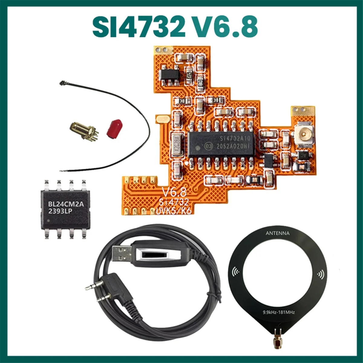 Модернизированный модуль SI4732 V6.8 FPC + чип 512 КБ + комплект записывающего кабеля для Quansheng
Модернизированный модуль SI4732 V6.8 FPC + чип 512 КБ + комплект записывающего кабеля для Quansheng