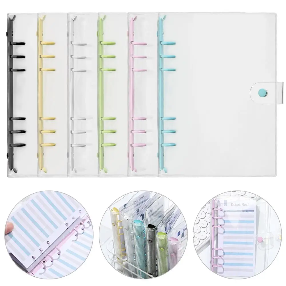 A5 A6 Transparent PVC Loose-Leaf Notebook Cover Folder Macaron Color 6 Ring Binder Diary Journal Planner School Stationery
A5 A6 Transparent PVC Loose-Leaf Notebook Cover Folder Macaron Color 6 Ring Binder Diary Journal Planner School Stationery