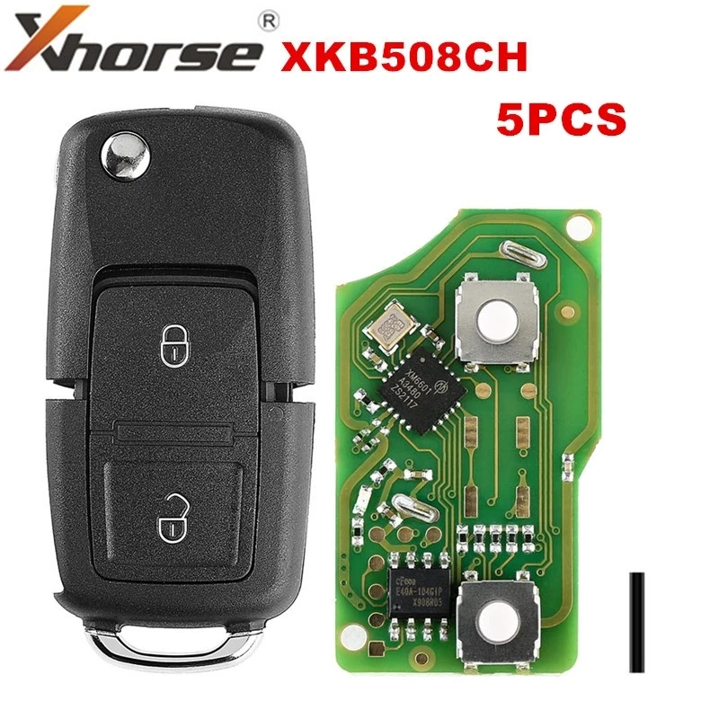5PCS XHORSE XKB508EN Wire Universal Remote Key B5 Style 2 Buttons for VVDI Key Tool, VVDI2(English Version)
5PCS XHORSE XKB508EN Wire Universal Remote Key B5 Style 2 Buttons for VVDI Key Tool, VVDI2(English Version)