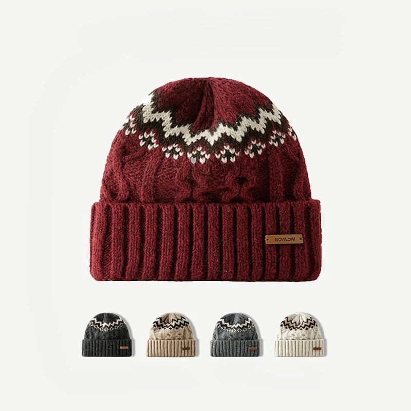 Autumn and Winter Striped Color Matching Fried Dough Twists Knitted Hat Christmas Outdoor Cold Insulation Thickened Hood
Autumn and Winter Striped Color Matching Fried Dough Twists Knitted Hat Christmas Outdoor Cold Insulation Thickened Hood