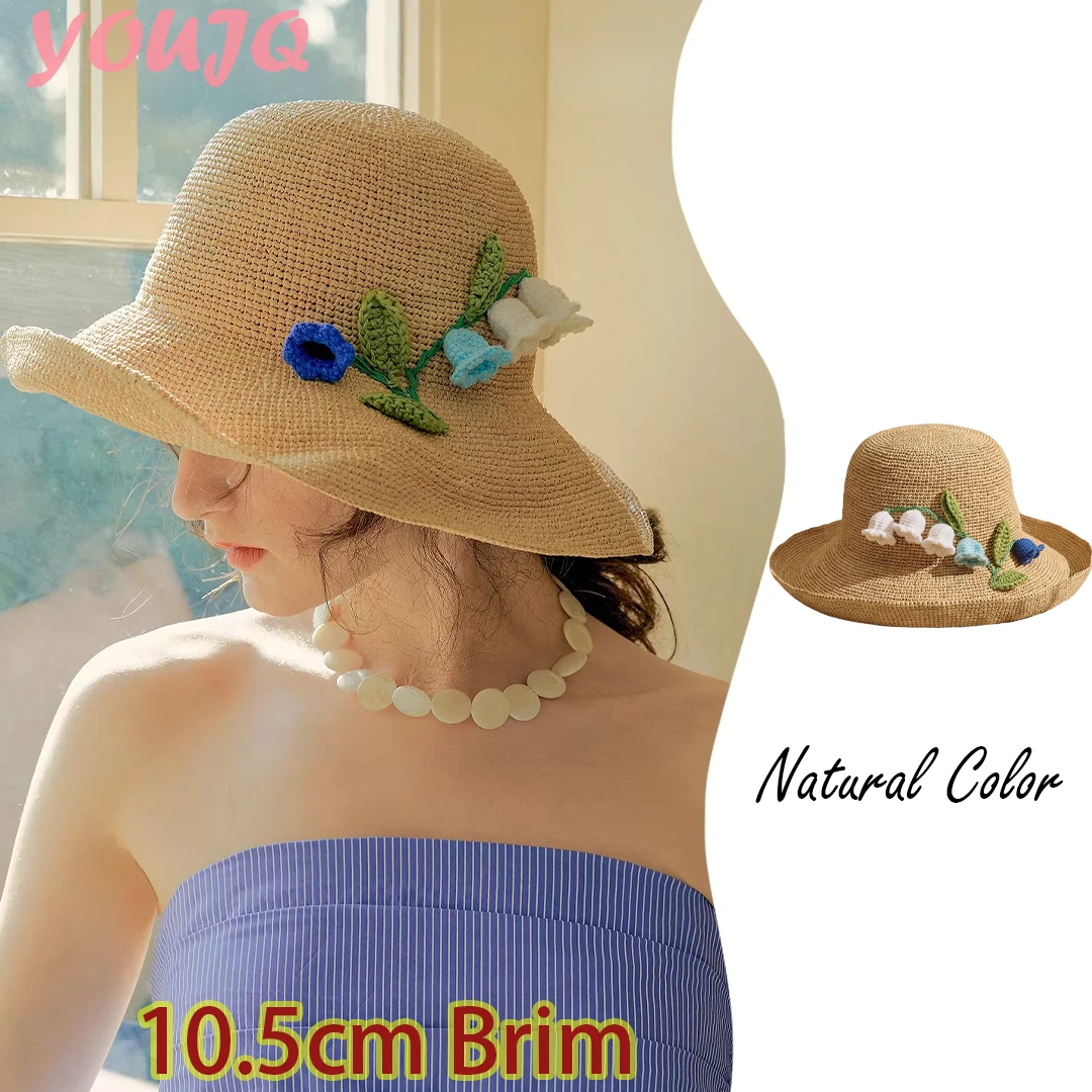 American Country-Style Original Design Flower Raffia Hat for Women Summer Vacation Wide Brim Sun Protection Lolita Princess Cap
American Country-Style Original Design Flower Raffia Hat for Women Summer Vacation Wide Brim Sun Protection Lolita Princess Cap