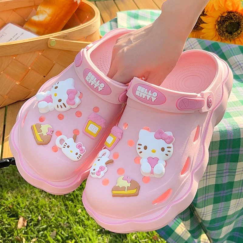 Sanrio Slippers Hello Kitty Slippers Crocs Female Summer Cartoon Accessories Outdoor Thick Bottom Eva Non-Slip Soft Sandals Gift
Sanrio Slippers Hello Kitty Slippers Crocs Female Summer Cartoon Accessories Outdoor Thick Bottom Eva Non-Slip Soft Sandals Gift
