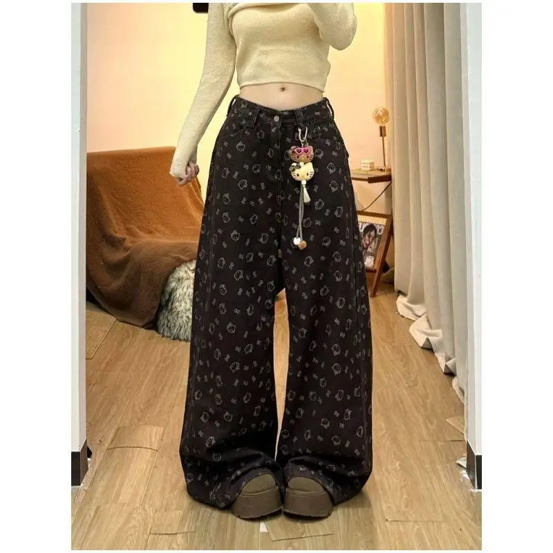 Sanrios Autumn Jeans Hello Kittys Student Trousers Versatile Loose Wide Leg Pants Sweet Cute New Style Simple Trendy Hot Selling
Sanrios Autumn Jeans Hello Kittys Student Trousers Versatile Loose Wide Leg Pants Sweet Cute New Style Simple Trendy Hot Selling