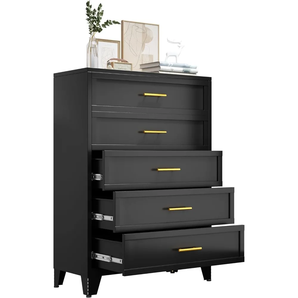 5 Drawer Dresser, Tall Metal Dresser for Bedroom, Black Bedroom Dressers with Drawers, Dressers & Chest of Drawers, Storage Cabi
5 Drawer Dresser, Tall Metal Dresser for Bedroom, Black Bedroom Dressers with Drawers, Dressers & Chest of Drawers, Storage Cabi
