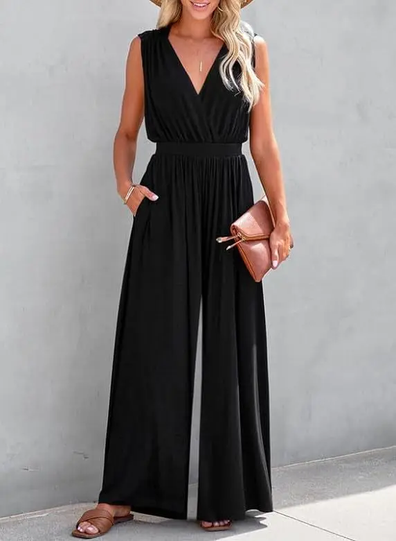 Women's Pants Set New Fashion Commuting Elegant Sleeveless Design Female Jumpsuit Loose and Versatile Casual Ladies Fashion Set
Women's Pants Set New Fashion Commuting Elegant Sleeveless Design Female Jumpsuit Loose and Versatile Casual Ladies Fashion Set