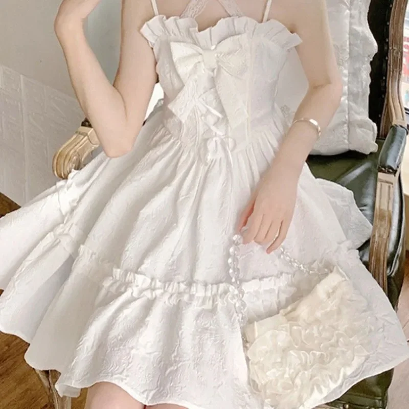 2025 Vestidos De Mujer, милые летние платья для женщин, стиль Лолиты, японский сладкий халат, женское белое платье с бантом и оборками
2025 Vestidos De Mujer, милые летние платья для женщин, стиль Лолиты, японский сладкий халат, женское белое платье с бантом и оборками