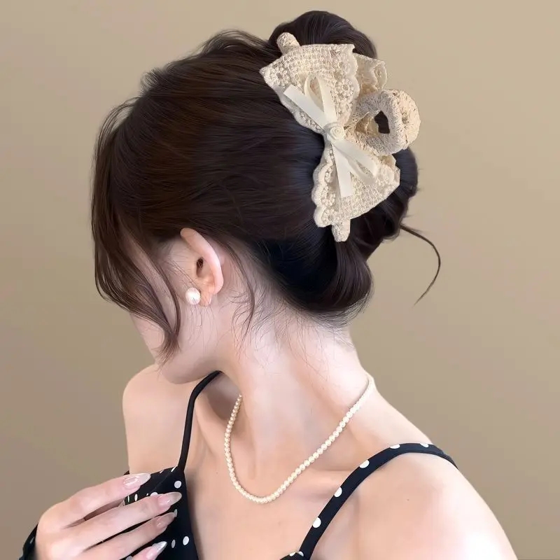 Korean Style Dongdaemun New Lace Solid Color Beautiful Four Season Women's Bow Clip Artistic High-end Retro Hair Shark Clip
Korean Style Dongdaemun New Lace Solid Color Beautiful Four Season Women's Bow Clip Artistic High-end Retro Hair Shark Clip