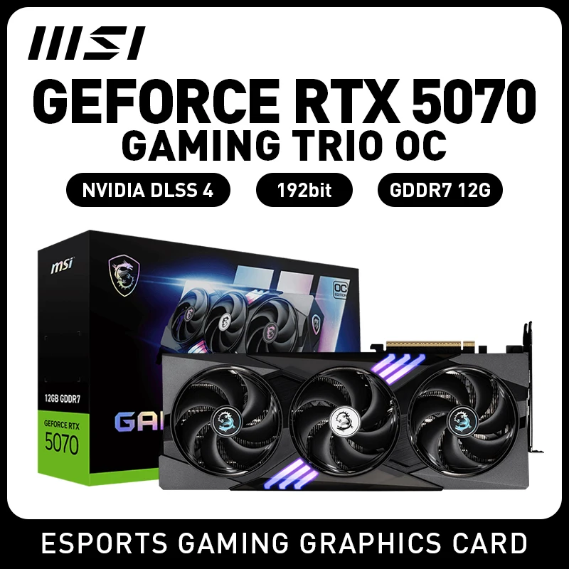 MSI RTX5070 12G GAMING TRIO OC GDDR7 12 ГБ 192 бит для киберспорта, дизайн игр, профессиональная видеокарта, независимая видеокарта, видеокарта
MSI RTX5070 12G GAMING TRIO OC GDDR7 12 ГБ 192 бит для киберспорта, дизайн игр, профессиональная видеокарта, независимая видеокарта, видеокарта