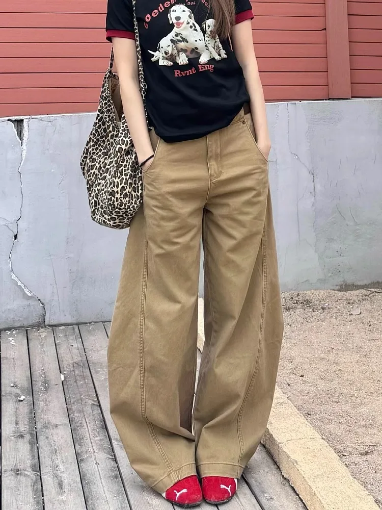 American Y2k Retro Khaki Curved Knife Casual Jeans For Women 2025 New Loose Wide Leg Straight Leg Pants
American Y2k Retro Khaki Curved Knife Casual Jeans For Women 2025 New Loose Wide Leg Straight Leg Pants