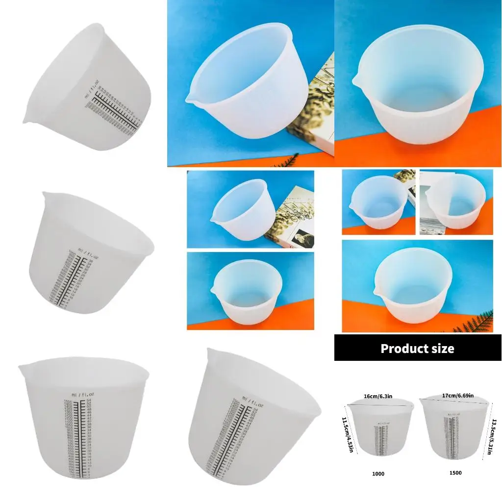Professional Grade Silicone Measuring Cup with Scale Epoxy Resin Craft Tool
Professional Grade Silicone Measuring Cup with Scale Epoxy Resin Craft Tool