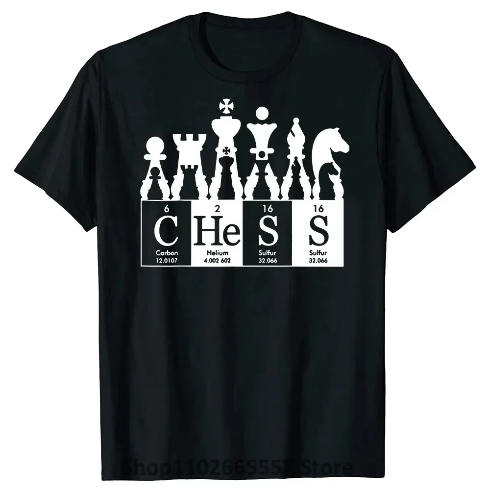 Chess Periodic Table Graphic Tee Breathable Cotton Short Sleeve T-Shirt Casual O-Neck for Men Women
Chess Periodic Table Graphic Tee Breathable Cotton Short Sleeve T-Shirt Casual O-Neck for Men Women