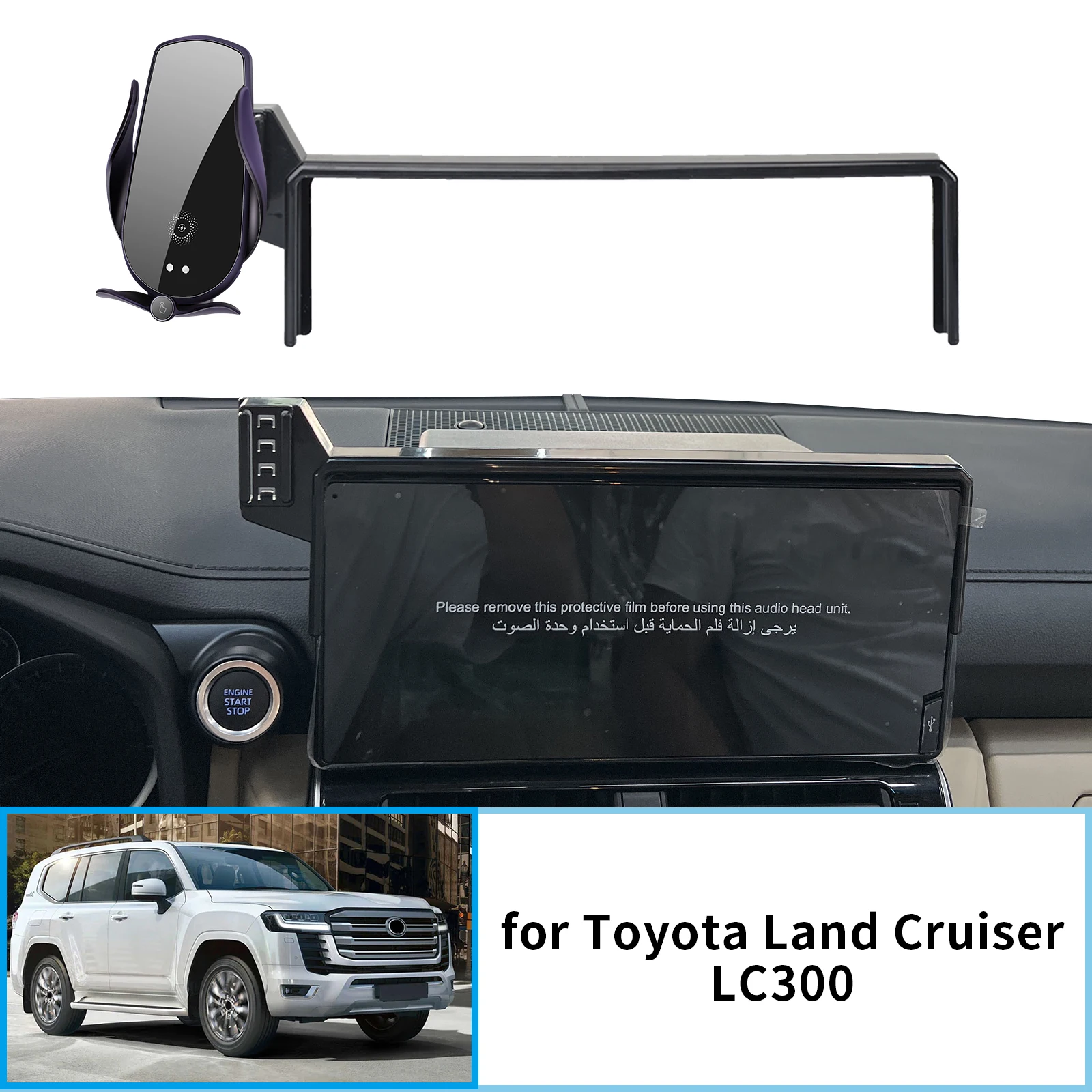 Car Mobile Phone Holder for Toyota Land Cruiser LC300 2022 2023 2024 (Screen with USB) GPS Bracket Navigation Stand Auto
Car Mobile Phone Holder for Toyota Land Cruiser LC300 2022 2023 2024 (Screen with USB) GPS Bracket Navigation Stand Auto