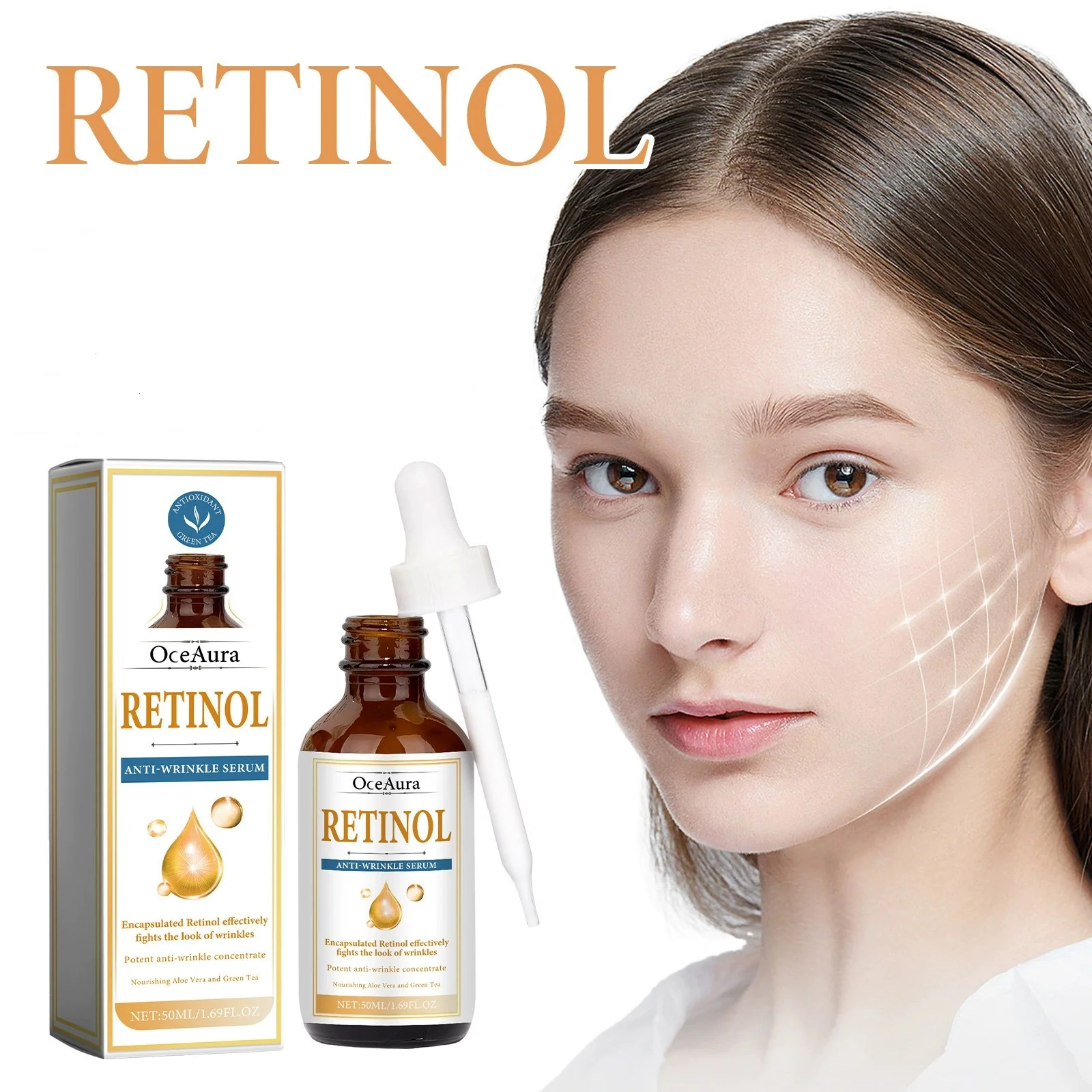 Retinol Face Serum Deep Moisturizing Fade Fine Lines Increase Brightening Lifting Firming Keep Tightening Facial Skin Care Oils
Retinol Face Serum Deep Moisturizing Fade Fine Lines Increase Brightening Lifting Firming Keep Tightening Facial Skin Care Oils