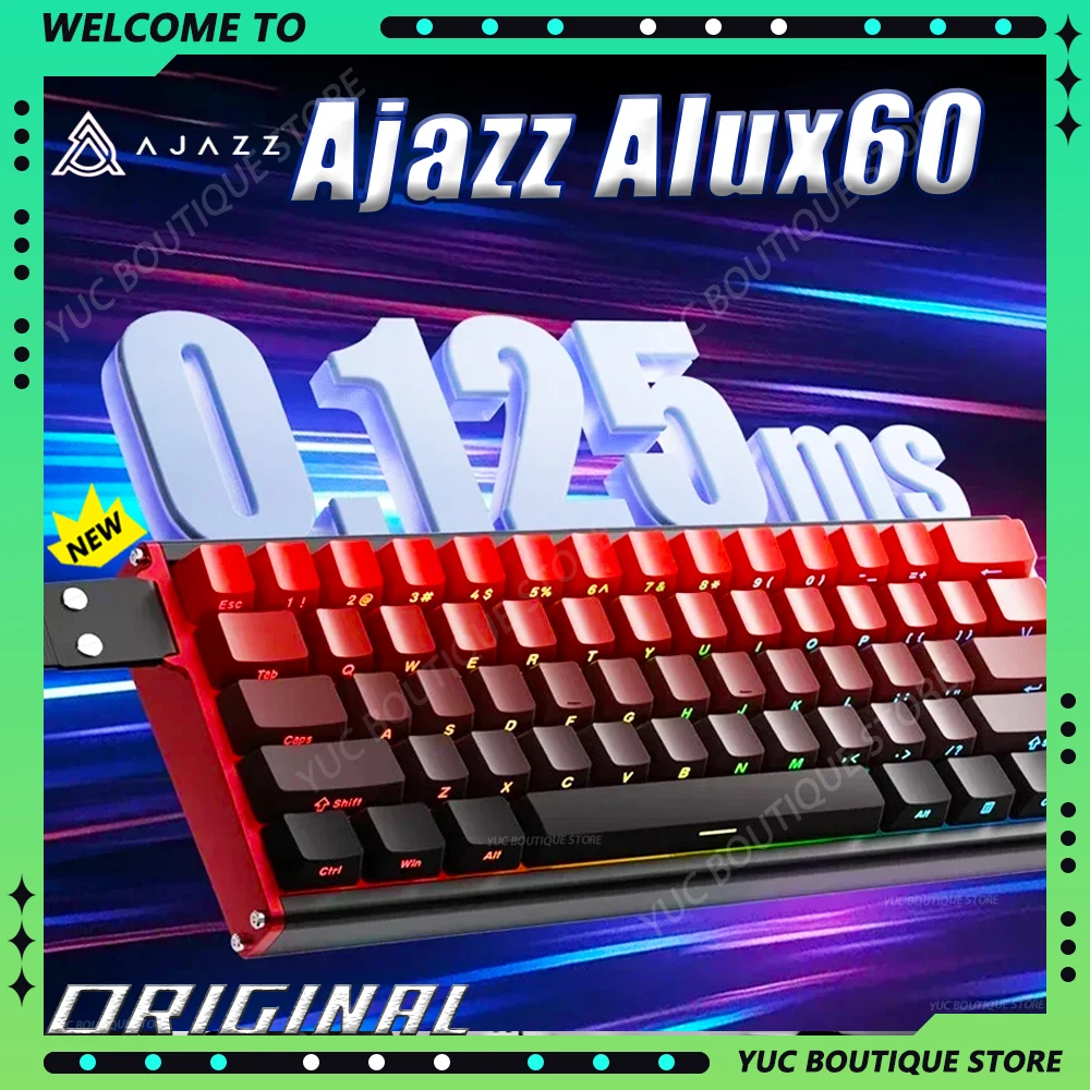 Ajazz Alux60 Wired Mechanical Keyboard Magnetic Switch Gaming Keyboard 8000Hz RT0.01mm Customize E-sports Aluminium Alloy FPS
Ajazz Alux60 Wired Mechanical Keyboard Magnetic Switch Gaming Keyboard 8000Hz RT0.01mm Customize E-sports Aluminium Alloy FPS