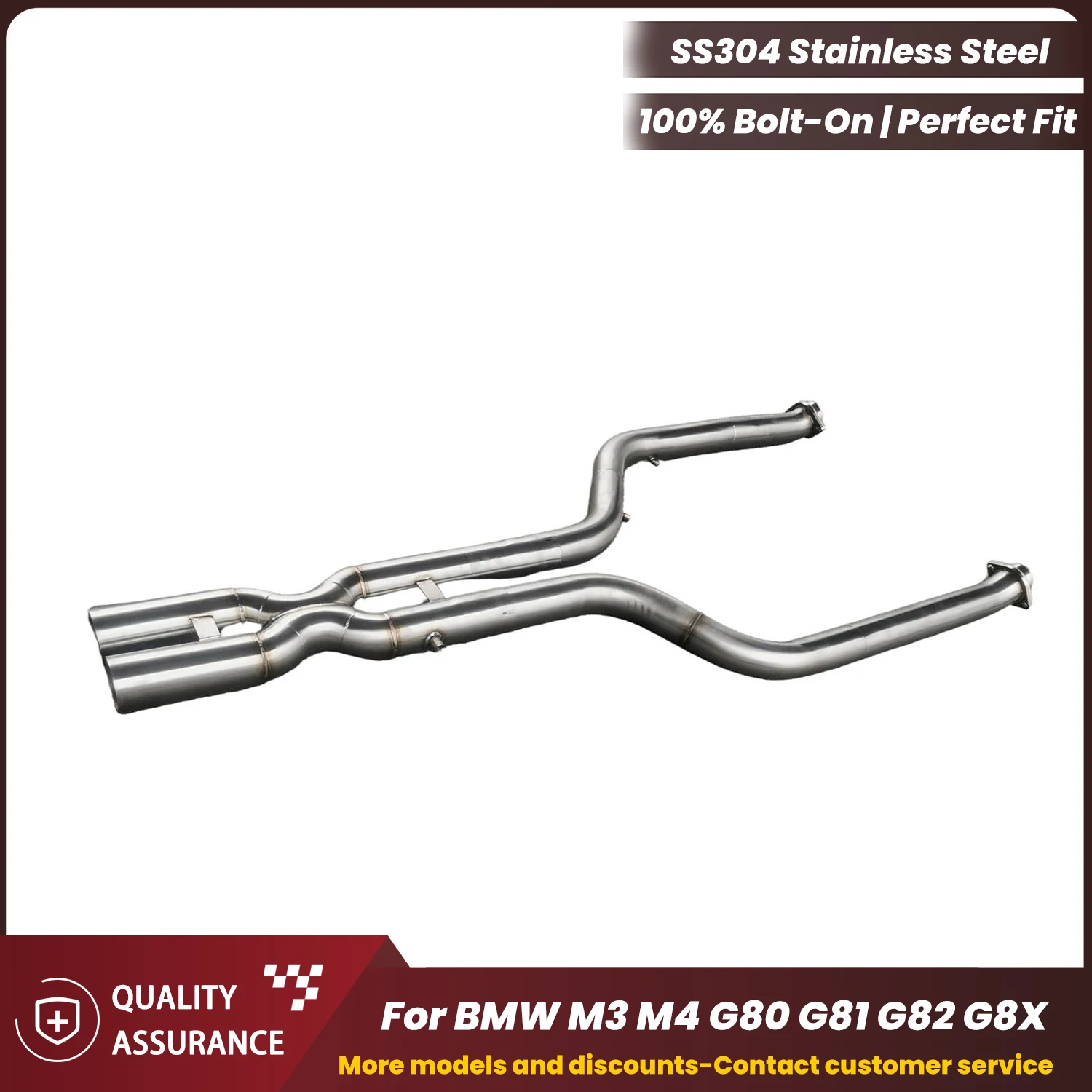 Equal Length Mid-Pipe Exhaust ECCF Stainless Steel for BMW M3 M4 G80 G81 G82 G8X No Drone Plug & Play OEM Warranty Friendly
Equal Length Mid-Pipe Exhaust ECCF Stainless Steel for BMW M3 M4 G80 G81 G82 G8X No Drone Plug & Play OEM Warranty Friendly