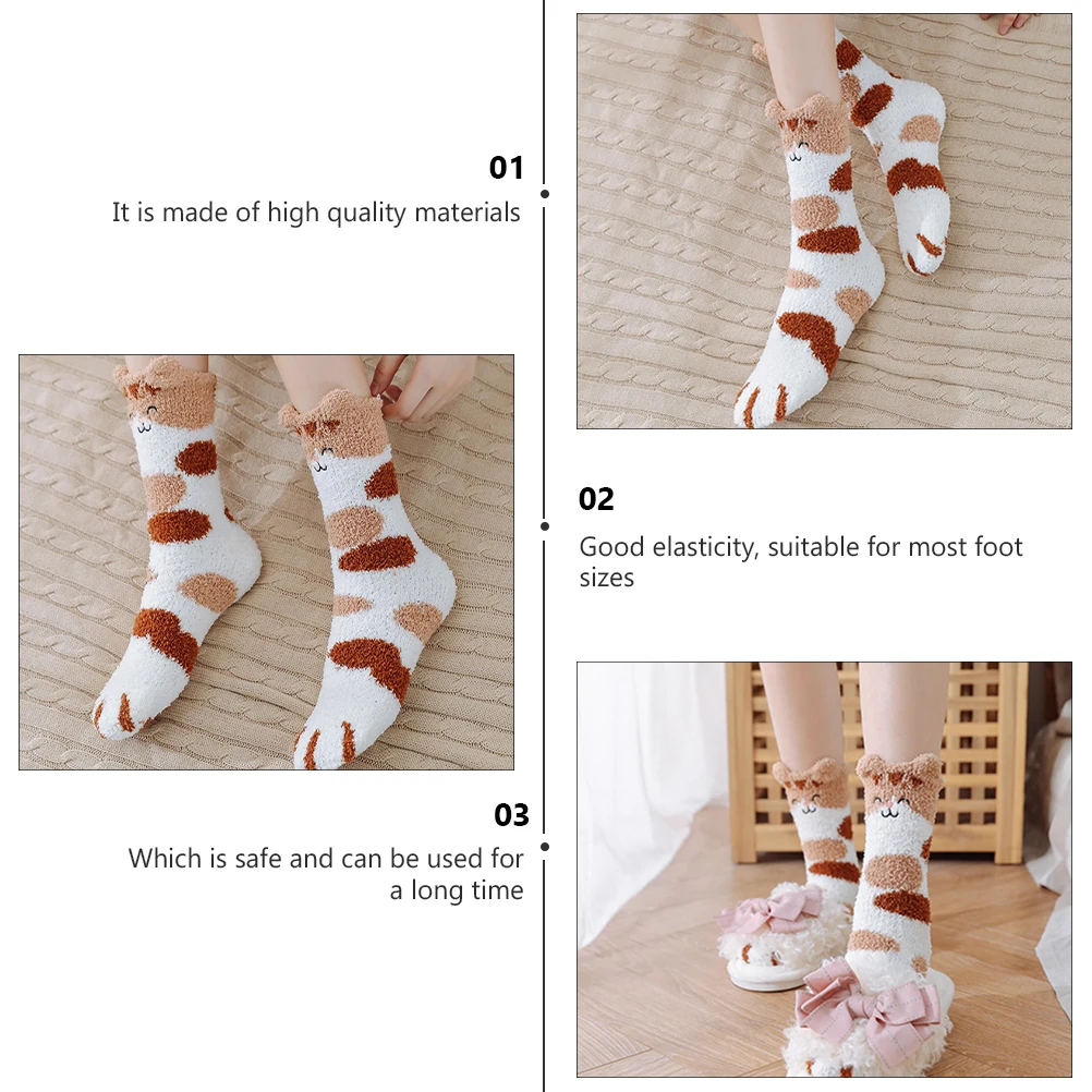 Coral Fleece Women Warm Winter Slippers Home Sleeping Khaki Coral Fleece Socks Soft Elastic Breathable Long Wear Sock
Coral Fleece Women Warm Winter Slippers Home Sleeping Khaki Coral Fleece Socks Soft Elastic Breathable Long Wear Sock