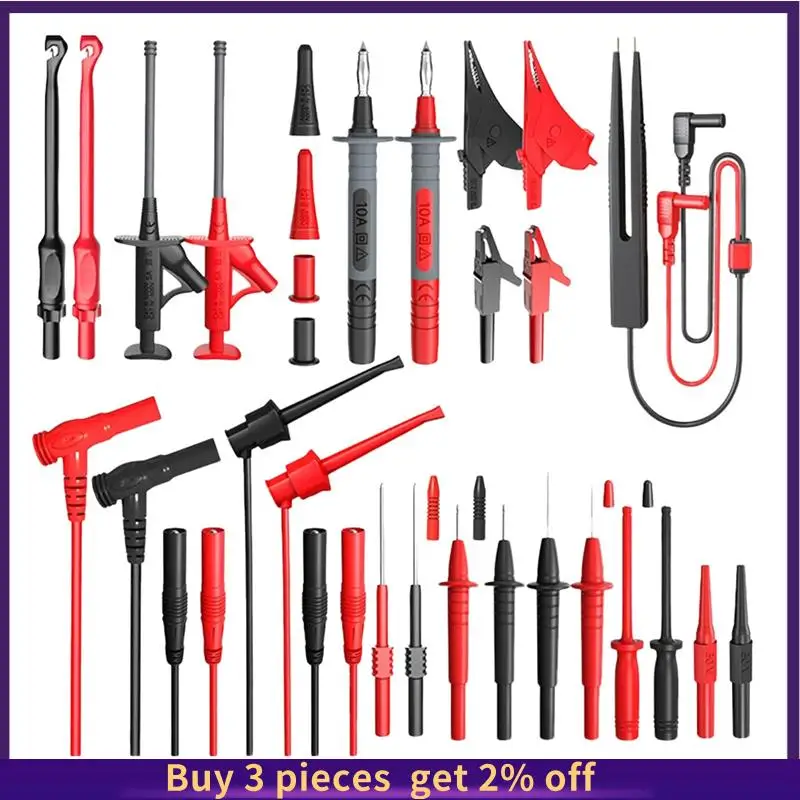 P1925 Multimeter Test Leads Kit With Digital Electrical Test Probes Set Alligator Clip Test Hook Flexible Wire
P1925 Multimeter Test Leads Kit With Digital Electrical Test Probes Set Alligator Clip Test Hook Flexible Wire