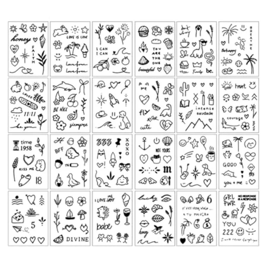 20 Seets 30 Pcs Ti Small Temporary Tattoos Stickers Women Men Finr an, Realistic Black of Fake Temp Tattoo Adult Body Finr N
20 Seets 30 Pcs Ti Small Temporary Tattoos Stickers Women Men Finr an, Realistic Black of Fake Temp Tattoo Adult Body Finr N