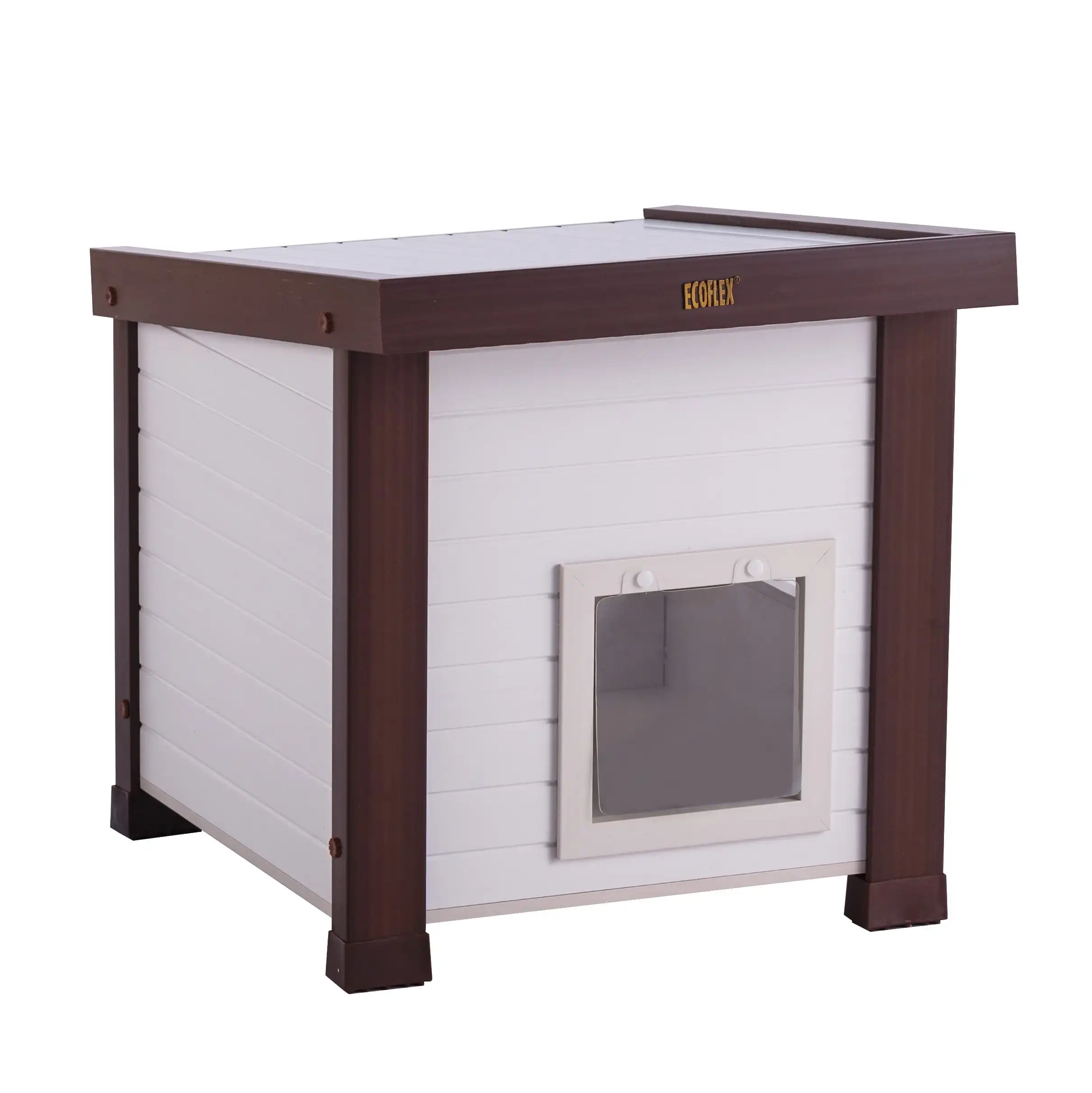 Outdoor Cat House, Durable Wood-Plastic Composite, Dual Entry, Easy Assembly, Elevated Floor, Ventilated, Heated Pad
Outdoor Cat House, Durable Wood-Plastic Composite, Dual Entry, Easy Assembly, Elevated Floor, Ventilated, Heated Pad