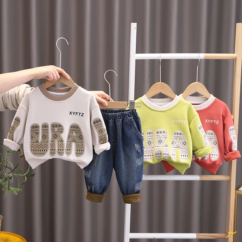 Boys Clothes Sets 2024 Spring Autumn Children Cotton T-shirts Jeans Pants 2pcs Sweatshirts Suit For Baby Tracksuits Kids Outfits
Boys Clothes Sets 2024 Spring Autumn Children Cotton T-shirts Jeans Pants 2pcs Sweatshirts Suit For Baby Tracksuits Kids Outfits