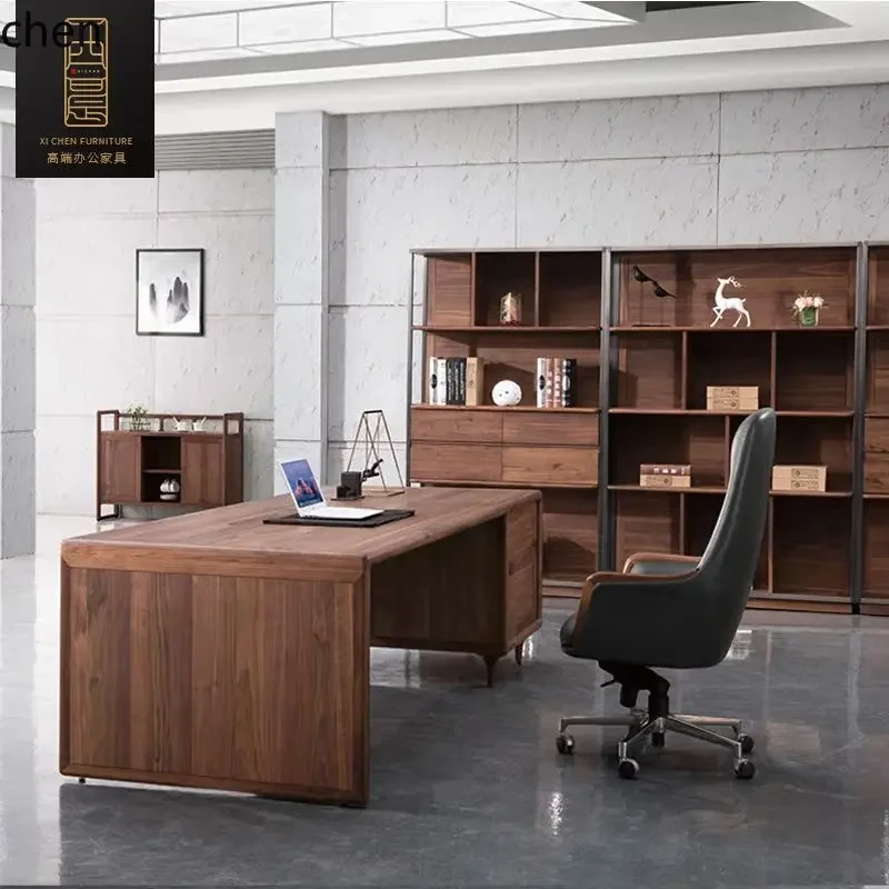 b7- all solid wood desk simple modern boss table desk black walnut office high-end furniture
b7- all solid wood desk simple modern boss table desk black walnut office high-end furniture