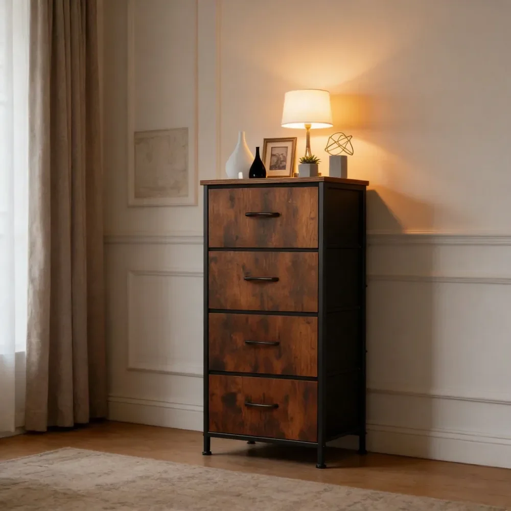 Drawer Fabric Dresser For Bedroom, Tall Chest Of Drawer Organizer Storage Cabinet For Closet, Entryway, Rust Brown
Drawer Fabric Dresser For Bedroom, Tall Chest Of Drawer Organizer Storage Cabinet For Closet, Entryway, Rust Brown