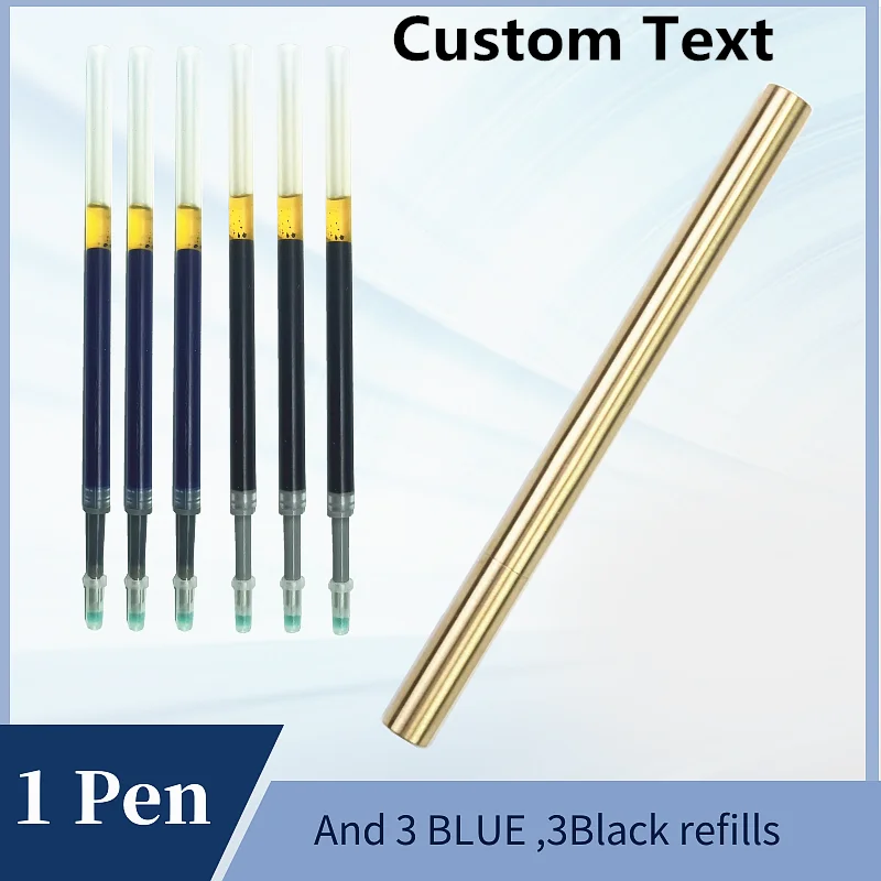 Customized carved text high quality pure Copper gold Roller ball Pen 0.5mm blue black Gel Pen Student Employee Gift Pen
Customized carved text high quality pure Copper gold Roller ball Pen 0.5mm blue black Gel Pen Student Employee Gift Pen