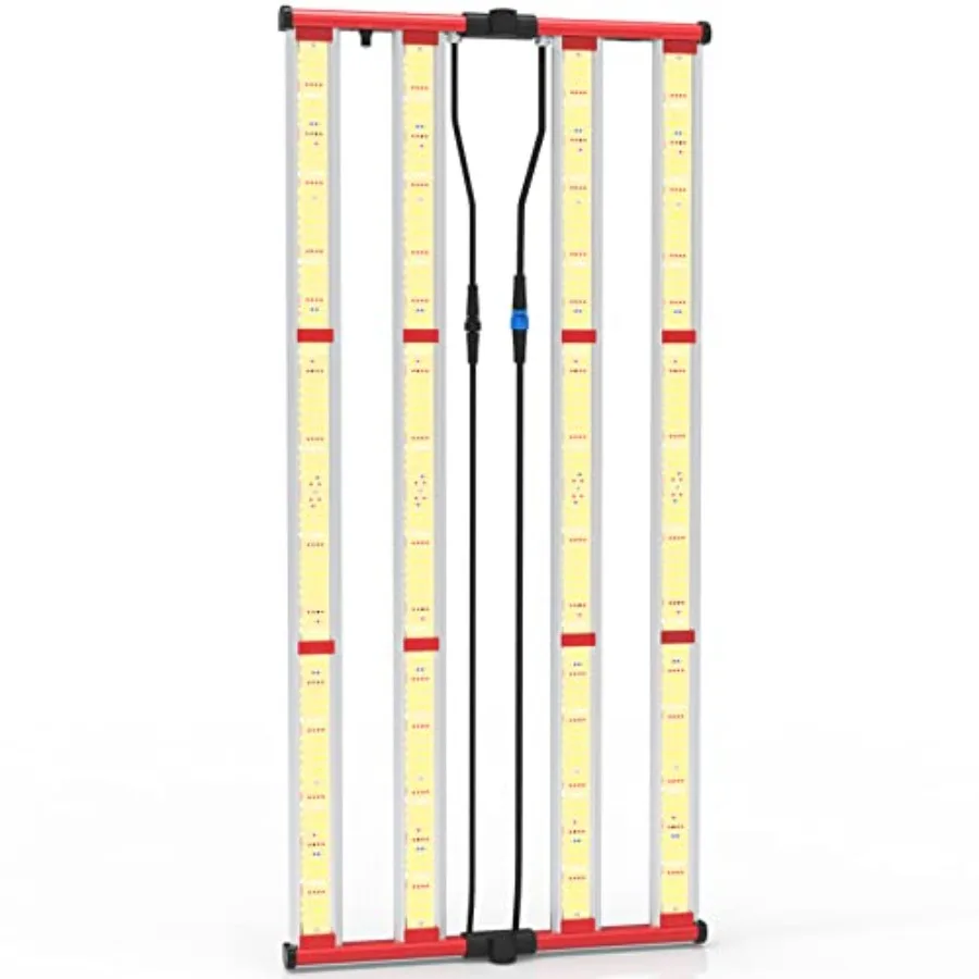 420W Full Spectrum LED Grow Light with UV IR, 1360 LEDs, Dimmable Daisy Chain, High PPFD Bar Style, 4x5 ft Coverage, Foldable f
420W Full Spectrum LED Grow Light with UV IR, 1360 LEDs, Dimmable Daisy Chain, High PPFD Bar Style, 4x5 ft Coverage, Foldable f