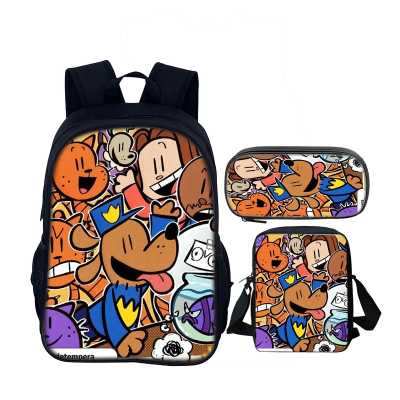 School Backpack+Cartoon Pencil Case+Canvas Shoulder Bag 3Pcs Set-Back to School Backpack Dog Man Bookbag for Kid,Children
School Backpack+Cartoon Pencil Case+Canvas Shoulder Bag 3Pcs Set-Back to School Backpack Dog Man Bookbag for Kid,Children