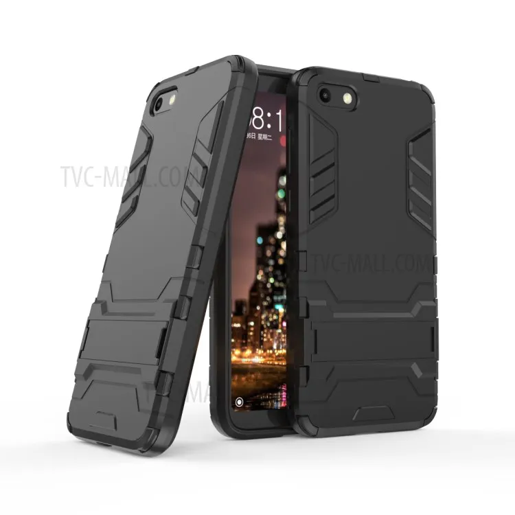 Black - Cool Guard Plastic TPU Hybrid Case with Kickstand for Huawei Y5 (2018) / Y5 Prime (2018)
Black - Cool Guard Plastic TPU Hybrid Case with Kickstand for Huawei Y5 (2018) / Y5 Prime (2018)
