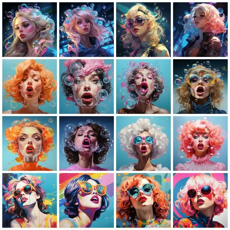 CHENISTORY Diamond Embroidery Mosaic Bubble Woman Picture Of Rhinestones DIY Diamond Painting Full Square Round Drill Painting C
CHENISTORY Diamond Embroidery Mosaic Bubble Woman Picture Of Rhinestones DIY Diamond Painting Full Square Round Drill Painting C