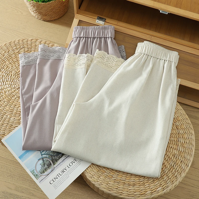 Loose Cotton Linen Harem Pants Women's plus Size Elastic Waist Wide Leg Casual Trousers Comfortable Breathable Spring Summer
Loose Cotton Linen Harem Pants Women's plus Size Elastic Waist Wide Leg Casual Trousers Comfortable Breathable Spring Summer