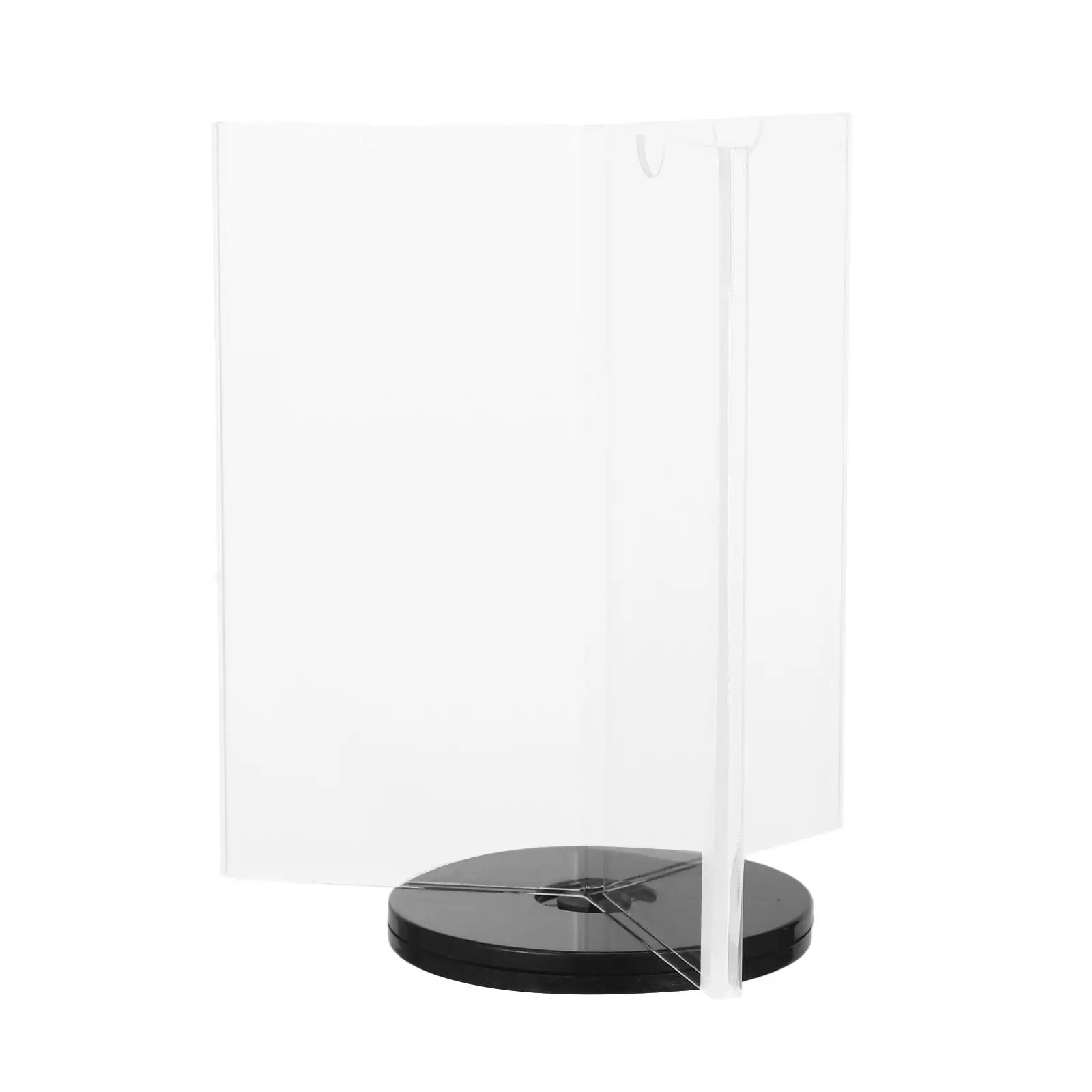 Menu Display Stand Rotating Acrylic Holder Rotary Vertical Sign Price for Desktop Multi-side with Base
Menu Display Stand Rotating Acrylic Holder Rotary Vertical Sign Price for Desktop Multi-side with Base